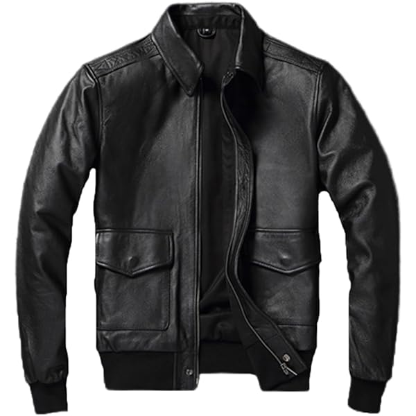 Men Air Force A2 Leather Flight Bomber Jacket | G1 Aviator Real